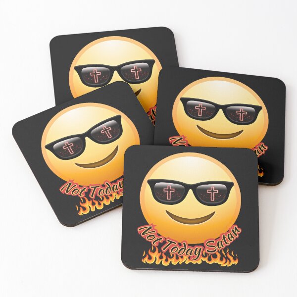 Item preview, Not Today Satan (Smiley) designed and sold by Tripp Art Studio.