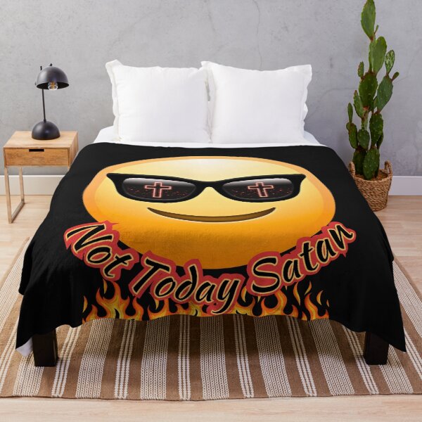Item preview, Not Today Satan (Smiley) designed and sold by Tripp Art Studio.