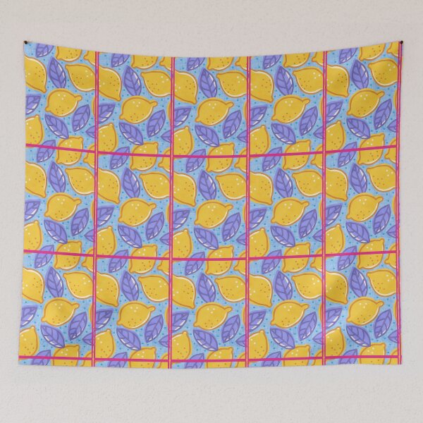 Item preview, Bold Lemon Pattern – Colorful Yellow & Purple Design designed and sold by ELVIN DESIGNS.