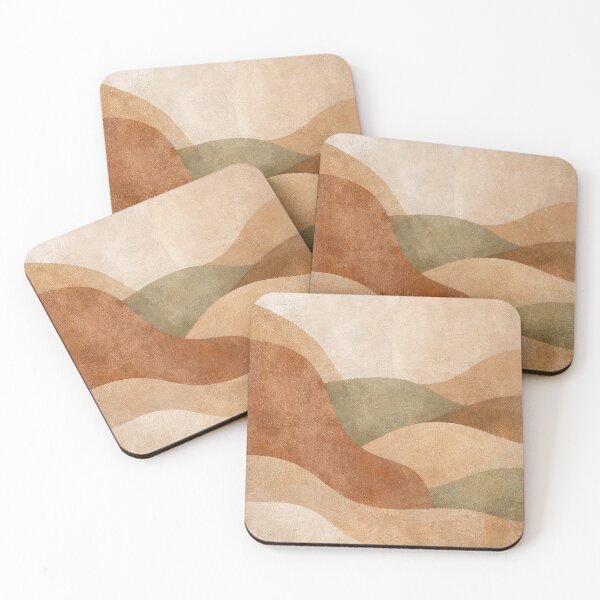 Item preview, Abstract Terracotta Hills - Textured Earth Tone Wall Art designed and sold by QuietWallStudio.