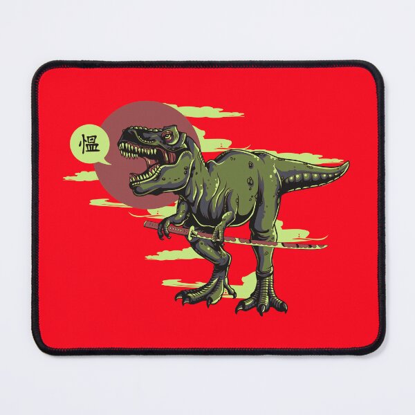 Item preview, Aggressive Samurai Dinosaur Holding Katana Sword – Fierce T-Rex Warrior Art Design designed and sold by Fashion Empire.