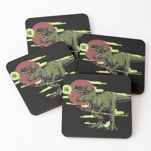 Item preview, Aggressive Samurai Dinosaur Holding Katana Sword – Fierce T-Rex Warrior Art Design designed and sold by Fashion Empire.