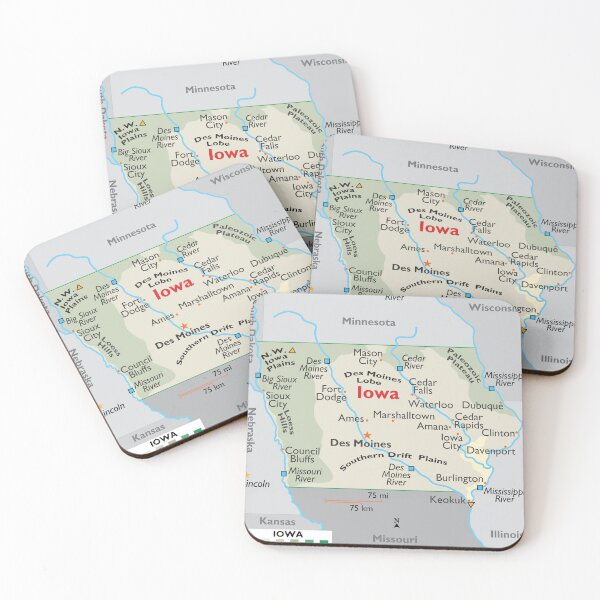 Item preview, State of Iowa Map – Clear & Detailed Overview designed and sold by WorldAtlas.com.