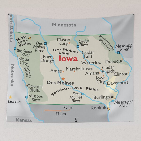 Item preview, State of Iowa Map – Clear & Detailed Overview designed and sold by WorldAtlas.com.