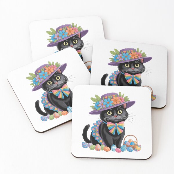 Item preview, Black Cat Happy Easter Day designed and sold by Morphologiona.