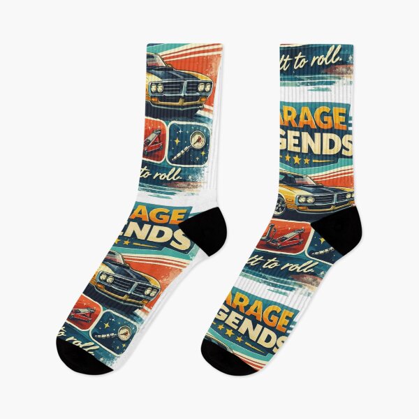 Item preview, Garage Legends – Built to Roll Retro Muscle Car & Tools Badge designed and sold by BeetleDots.