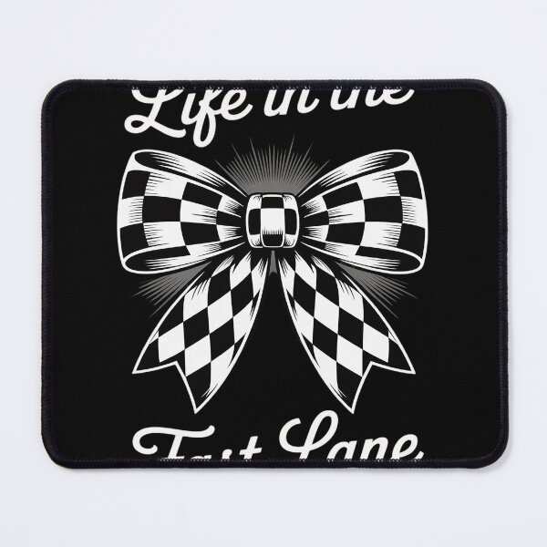 Item preview, Life In The Fast Lane Checkered Flag Coquette Bow Racing designed and sold by FluoroWave.