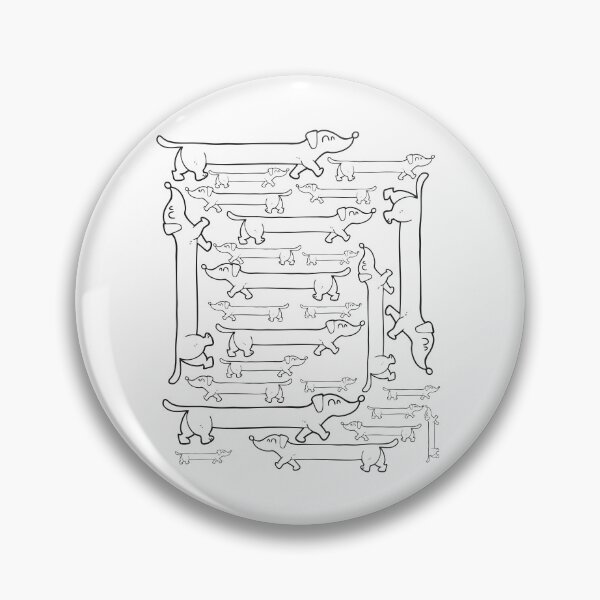Item preview, Less Whining, More Weinering! B&W Linear Style Sausage Dog Overload Design designed and sold by MirAgi.