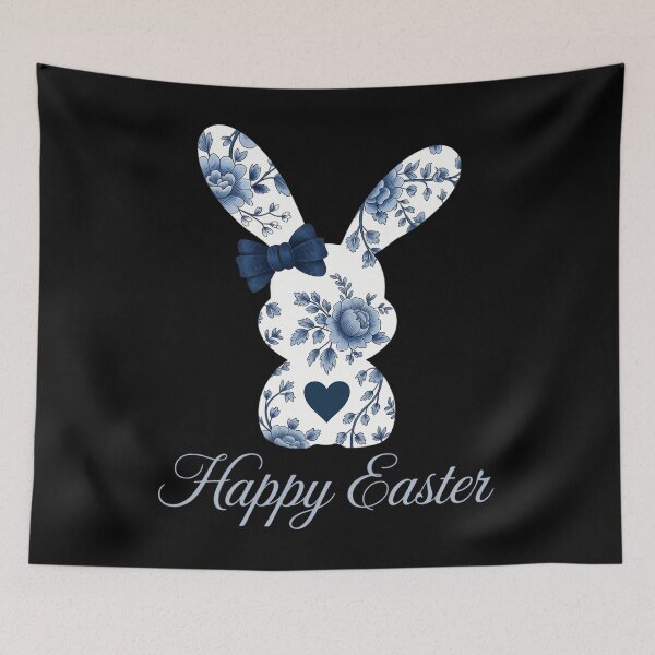 Item preview, Easter Chinoiserie Floral Bunny With Cute designed and sold by Morphologiona.