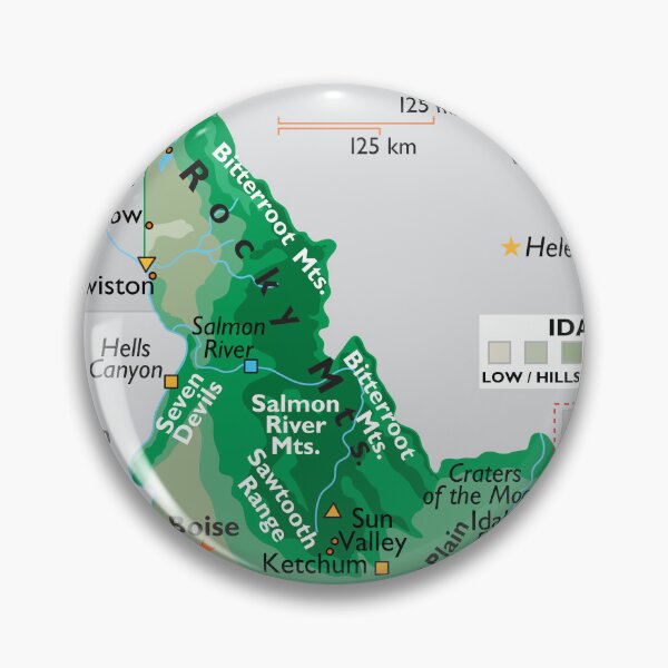 Item preview, State of Idaho Map – Physical Geography & Landforms designed and sold by WorldAtlas.com.