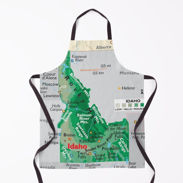 Item preview, State of Idaho Map – Physical Geography & Landforms designed and sold by WorldAtlas.com.
