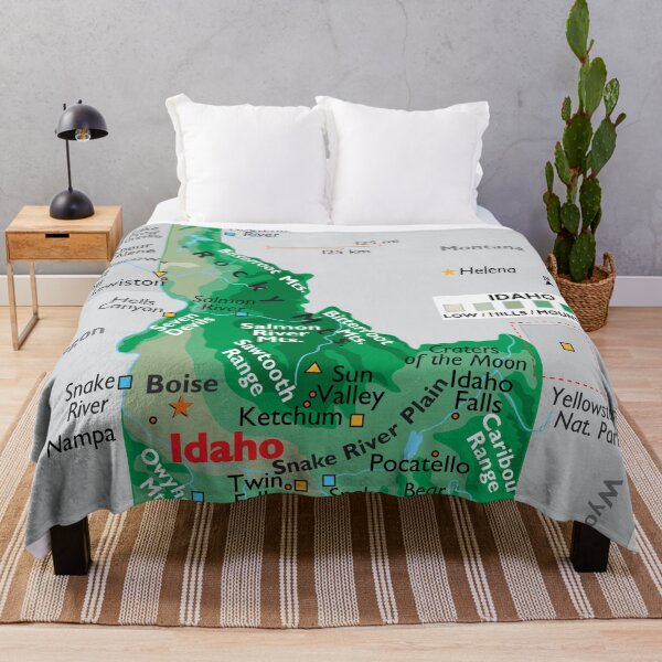 Item preview, State of Idaho Map – Physical Geography & Landforms designed and sold by WorldAtlas.com.