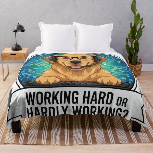Item preview, Working Hard or Hardly Working? – Golden Retriever IT Pro designed and sold by Petzzz.