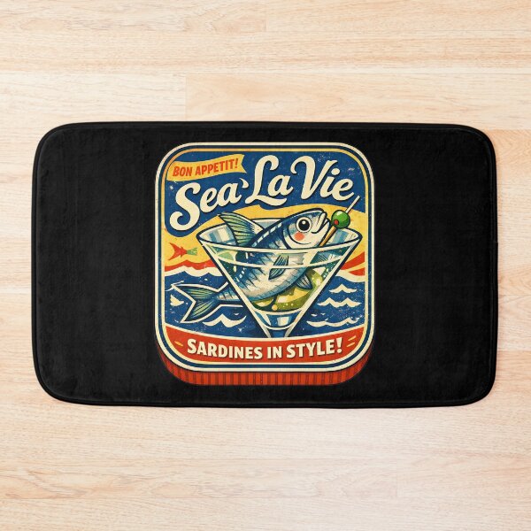 Item preview, Sardines Sea La Vie Retro Tinned Fish Cocktail Illustration designed and sold by ZuToMi.