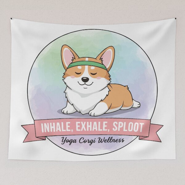 Item preview, Inhale, Exhale, Sploot – Yoga Corgi Wellness designed and sold by Petzzz.
