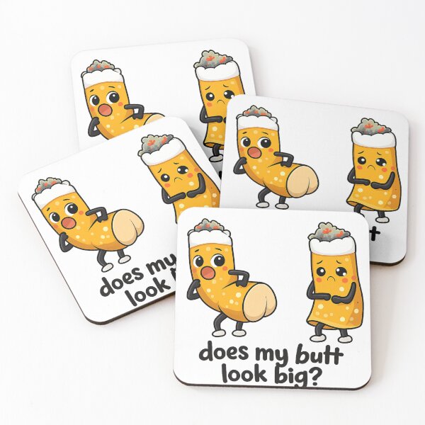 Item preview, Does My Butt Look Big? – Funny Sushi Cartoon designed and sold by haitrieuic96.