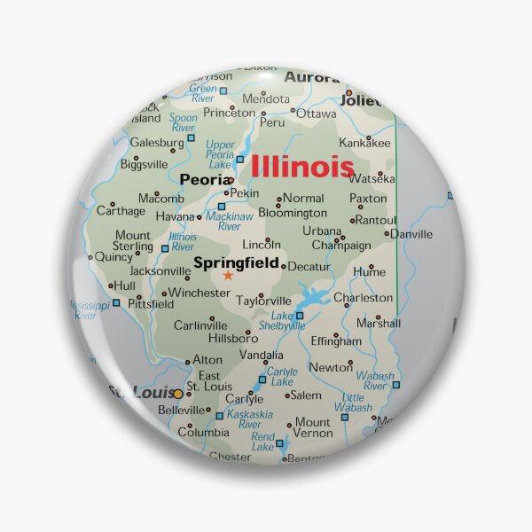 Item preview, State of Illinois Map – Chicago, Springfield & Beyond designed and sold by WorldAtlas.com.