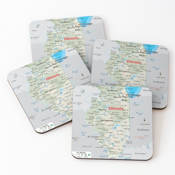 Item preview, State of Illinois Map – Chicago, Springfield & Beyond designed and sold by WorldAtlas.com.