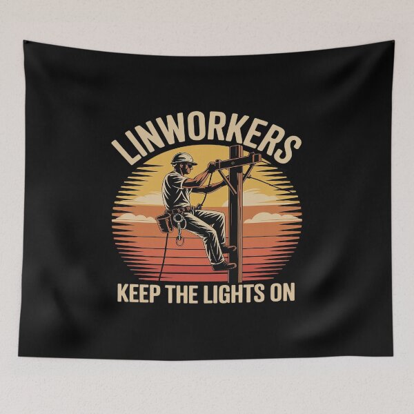 Item preview, Linemen Keep the Lights On Utility Worker designed and sold by Voidbinder.