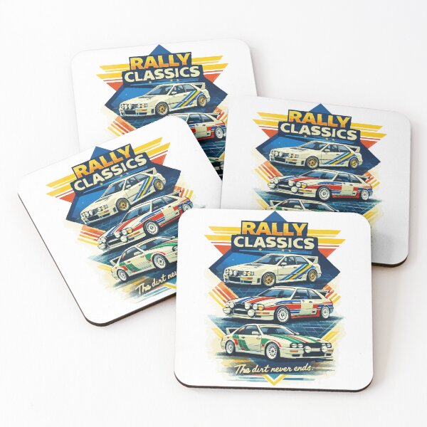 Item preview, Rally Classics – The Dirt Never Ends Retro Racing Car Catalog Design designed and sold by BeetleDots.