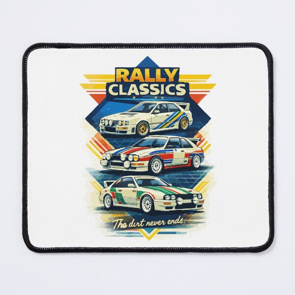 Item preview, Rally Classics – The Dirt Never Ends Retro Racing Car Catalog Design designed and sold by BeetleDots.