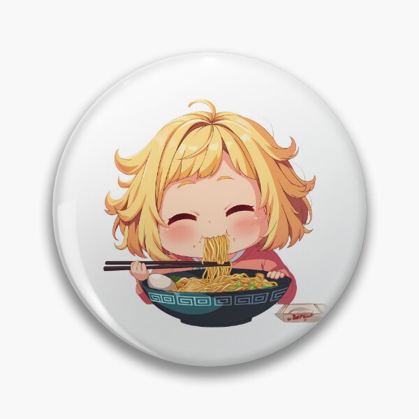 Item preview, Nanami Mami Rent A Girlfriend Ramen Kawaii Chibi Blonde Hair Anime Girl designed and sold by Raslbazola.