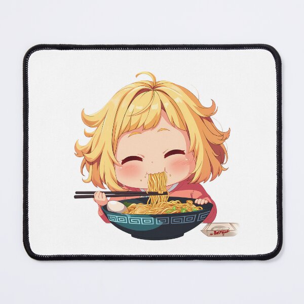 Item preview, Nanami Mami Rent A Girlfriend Ramen Kawaii Chibi Blonde Hair Anime Girl designed and sold by Raslbazola.
