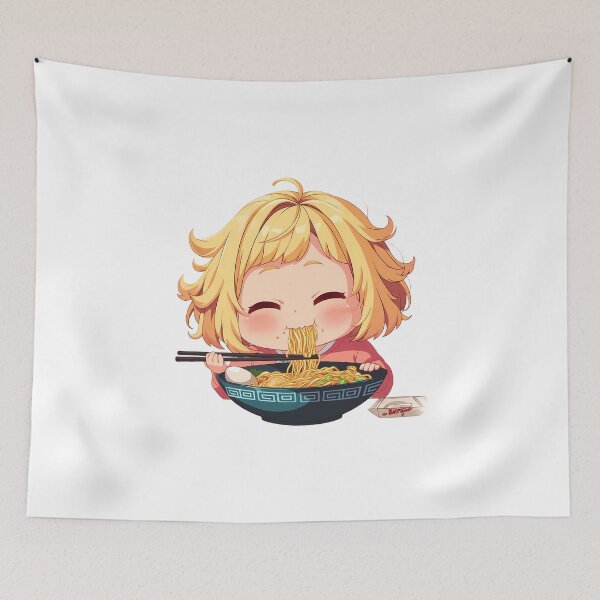 Item preview, Nanami Mami Rent A Girlfriend Ramen Kawaii Chibi Blonde Hair Anime Girl designed and sold by Raslbazola.