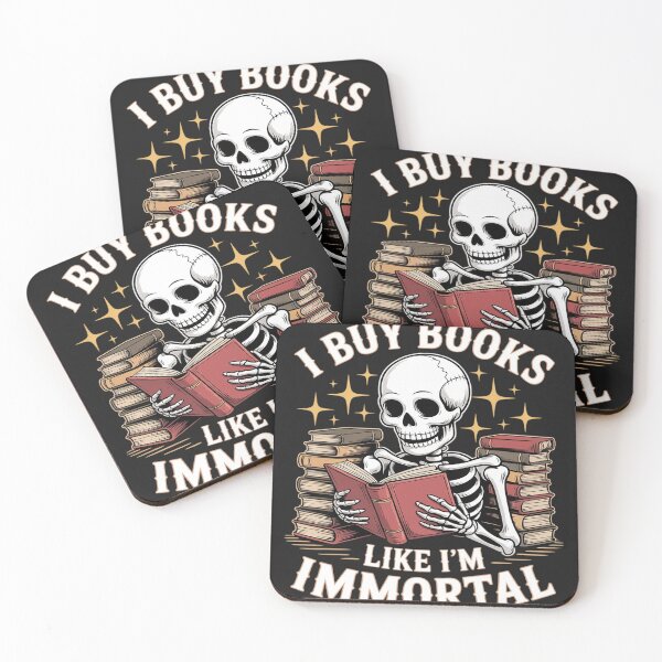 Item preview, I Buy Books Like I'm Immortal Skeleton Reader Books Reading designed and sold by Dolostope.