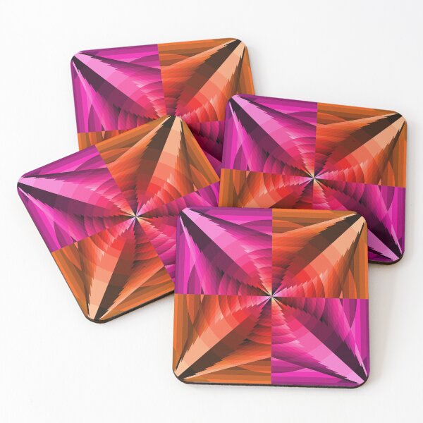 Item preview, Asymmetric Geometric Abstraction in Orange and Pink designed and sold by DDJust4U.