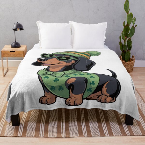 Item preview, St Patricks Day Dachshund Weiner Dog Shamrock designed and sold by Morphologiona.
