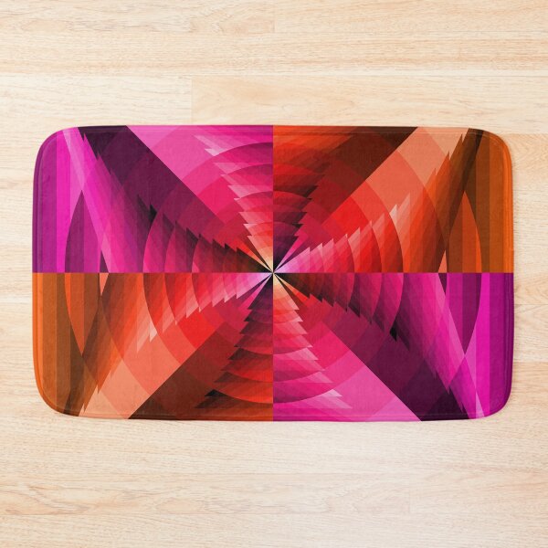 Item preview, Asymmetric Geometric Abstraction in Orange and Pink designed and sold by DDJust4U.