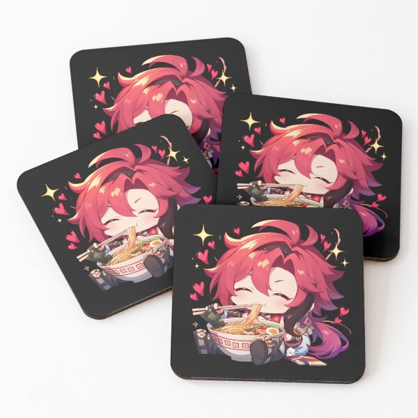 Item preview, Shikanoin Heizou Genshin Impact Ramen Kawaii Chibi Red Hair Game Cute Bowl designed and sold by Raslbazola.