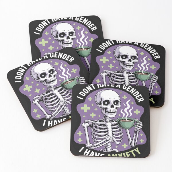 Item preview, I dont Have A Gender I Have Anxiety Skeleton Nonbinary Pride designed and sold by Dolostope.