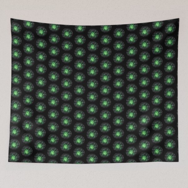 Item preview, Earthbending Emerald Green Black Stone Round Art designed and sold by RedOrBlueIts4U.