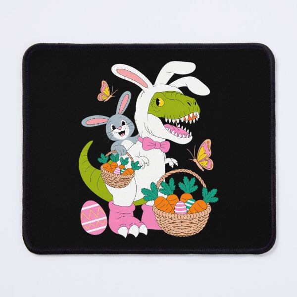 Item preview, Bunny Riding Dinosaur T Rex Eggs Hunting Happy Easter Day designed and sold by Morphologiona.
