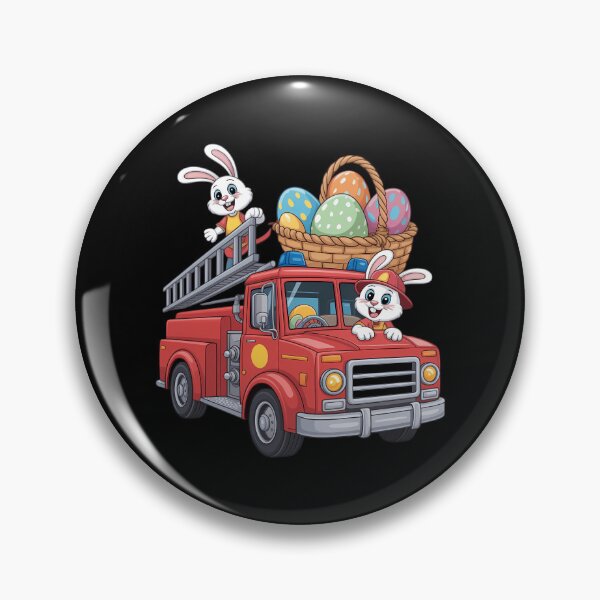 Item preview, Bunny Riding Firetruck Easter Day Firefighter Happy Easter designed and sold by Morphologiona.