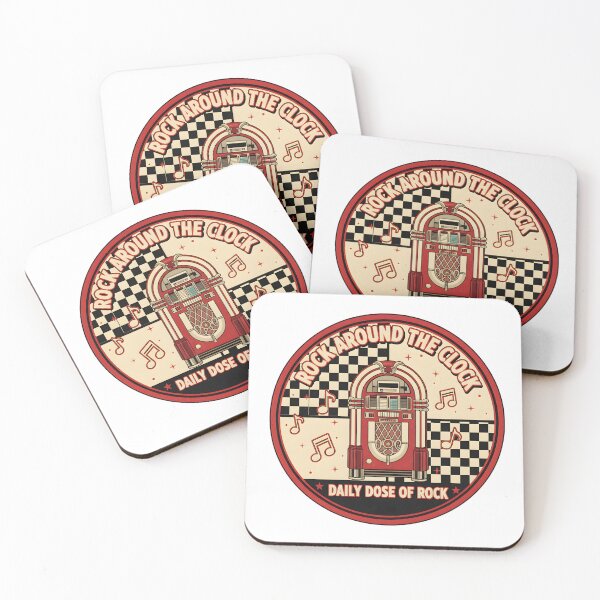 Item preview, Rock Around the Clock: Vintage Jukebox Retro Music Poster designed and sold by DailyVibesMerch.