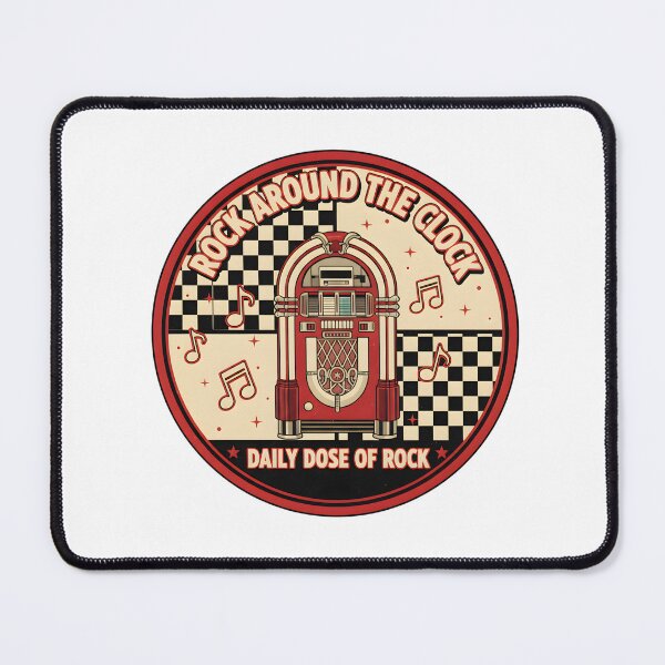 Item preview, Rock Around the Clock: Vintage Jukebox Retro Music Poster designed and sold by DailyVibesMerch.