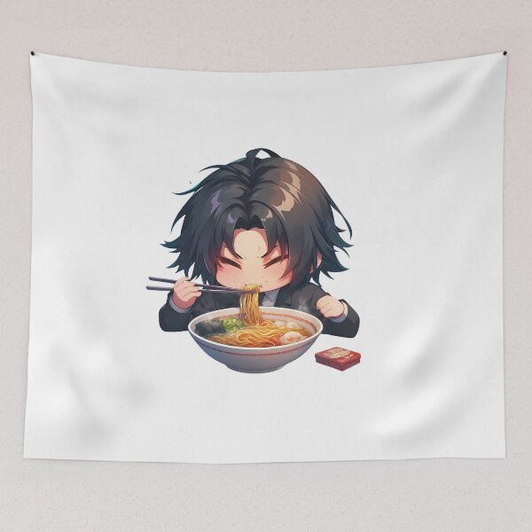 Item preview, Idolish Anime Iori Izumi Idolish7 Ramen Kawaii Chibi Dark Hair Anime Cute Bowl Warm designed and sold by Raslbazola.