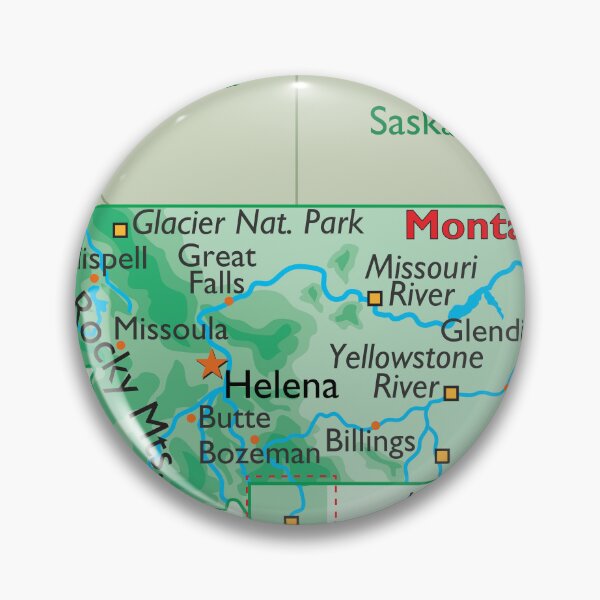Item preview, Montana State Map with Rivers and Cities designed and sold by WorldAtlas.com.