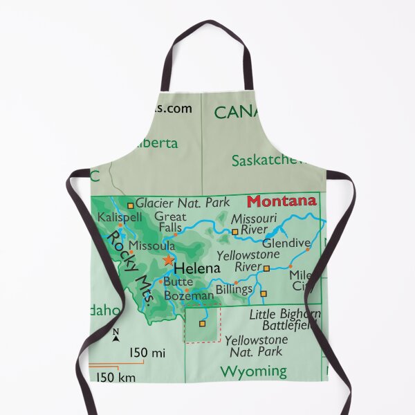 Item preview, Montana State Map with Rivers and Cities designed and sold by WorldAtlas.com.