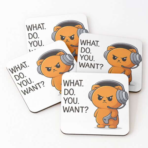 Item preview, What Do You Want? – Angry Gamer Bear designed and sold by haitrieuic96.