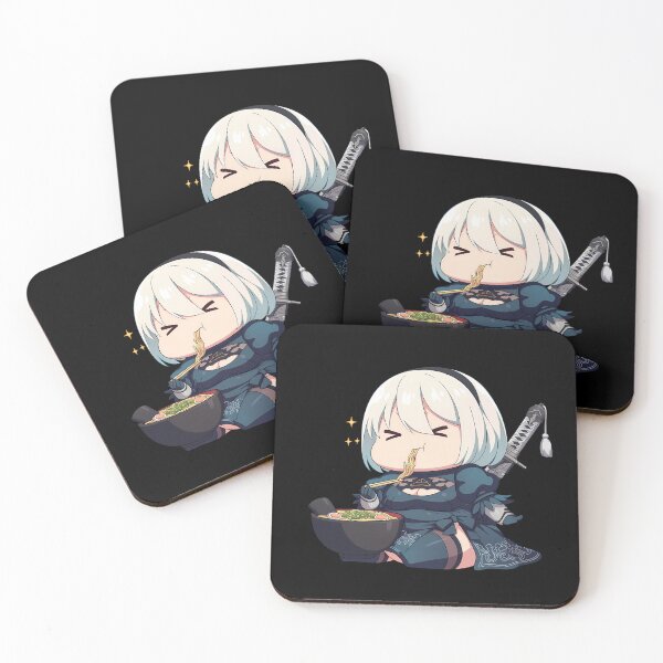 Item preview, Game Kaine Nier Automata Ramen Kawaii Chibi White Hair Game Girl Cute Bowl designed and sold by Raslbazola.