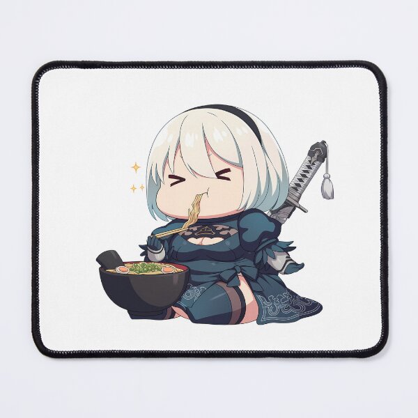 Artikelvorschau, Spiel Kaine Nier Automata Ramen Kawaii Chibi Weißes Haar Spiel Mädchen Süße Schüssel entworfen und verkauft von Raslbazola.