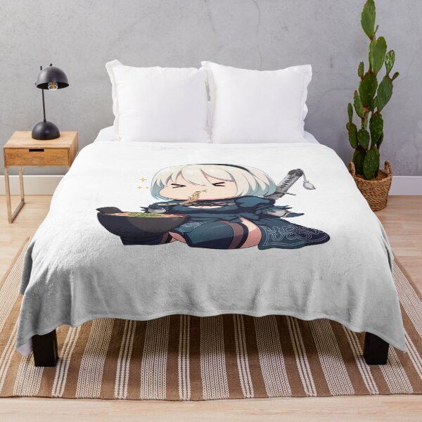 Item preview, Game Kaine Nier Automata Ramen Kawaii Chibi White Hair Game Girl Cute Bowl designed and sold by Raslbazola.