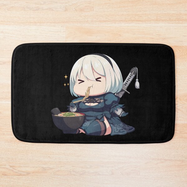Item preview, Game Kaine Nier Automata Ramen Kawaii Chibi White Hair Game Girl Cute Bowl designed and sold by Raslbazola.