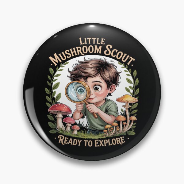 Item preview, Little Mushroom Scout Ready to Explore Forest Squad designed and sold by Voidbinder.
