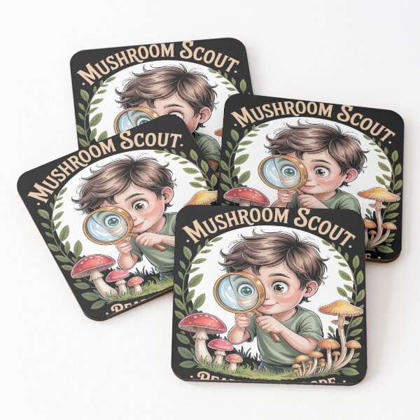 Item preview, Little Mushroom Scout Ready to Explore Forest Squad designed and sold by Voidbinder.