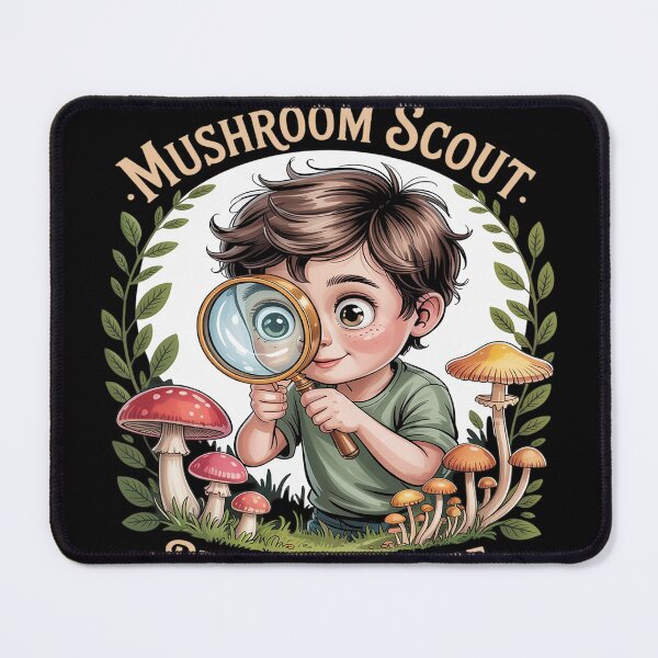 Item preview, Little Mushroom Scout Ready to Explore Forest Squad designed and sold by Voidbinder.
